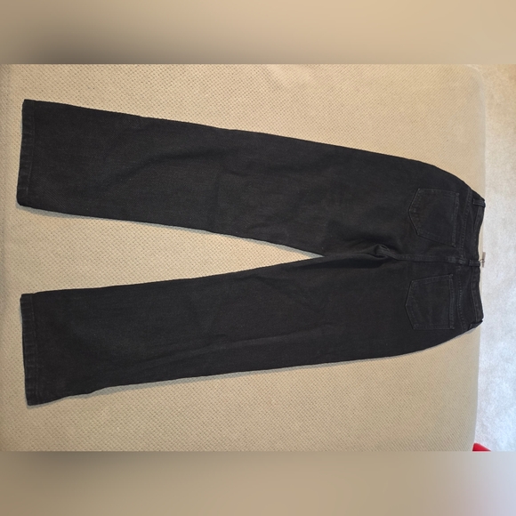 New WASHED BLACK BASIC SPLIT HEM JEANS women's size 4 - Picture 7 of 15